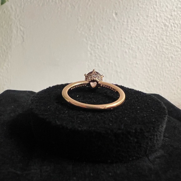 PANDORA 14K - PINK CROWN RING / PROMISE RING / ROSE GOLD - Picture 5 of 7